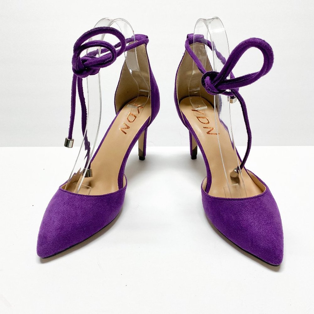 YDN Pointed Toe High Stiletto Heel Lace-up Pumps